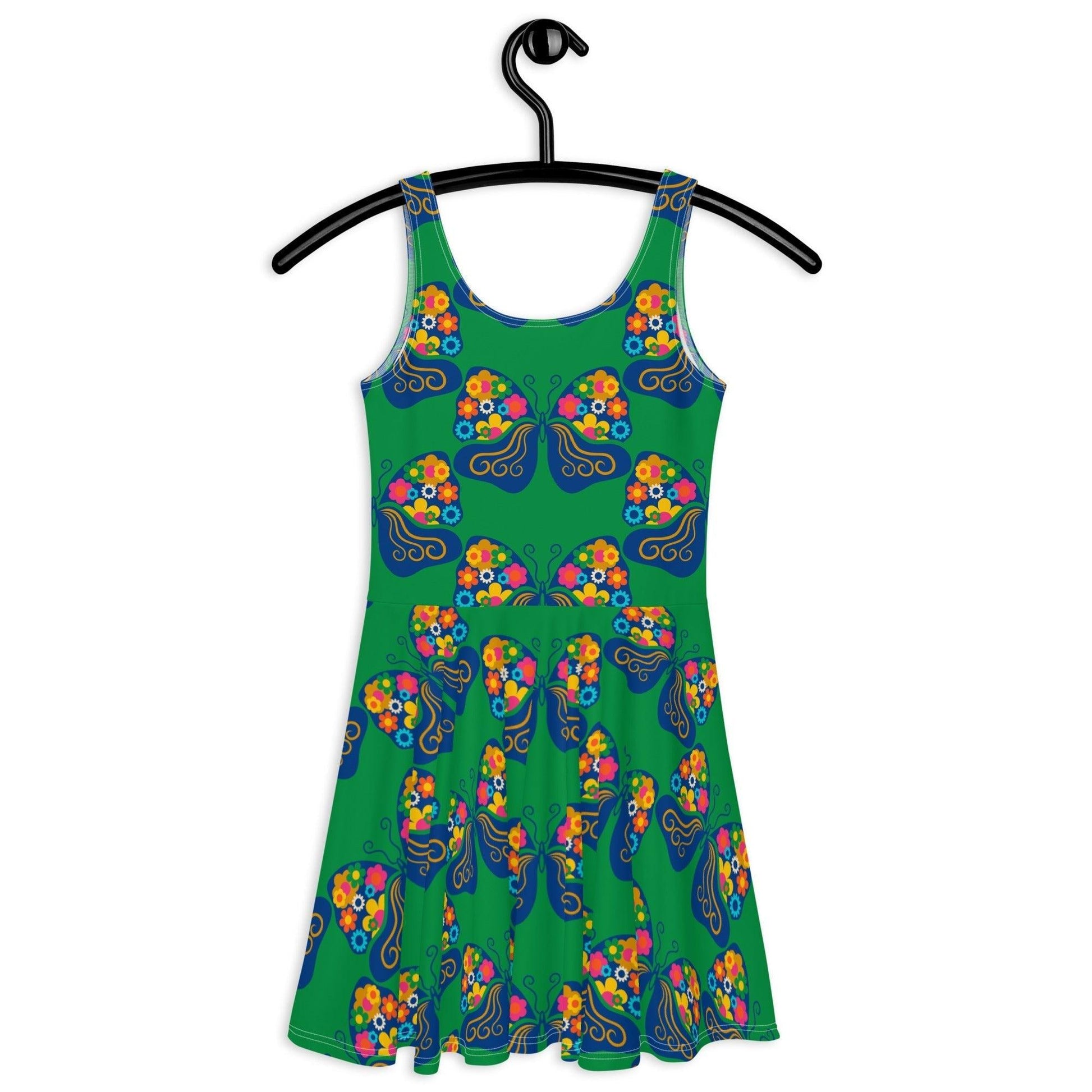 Skater Dress - FAB FLOVERYFLY green