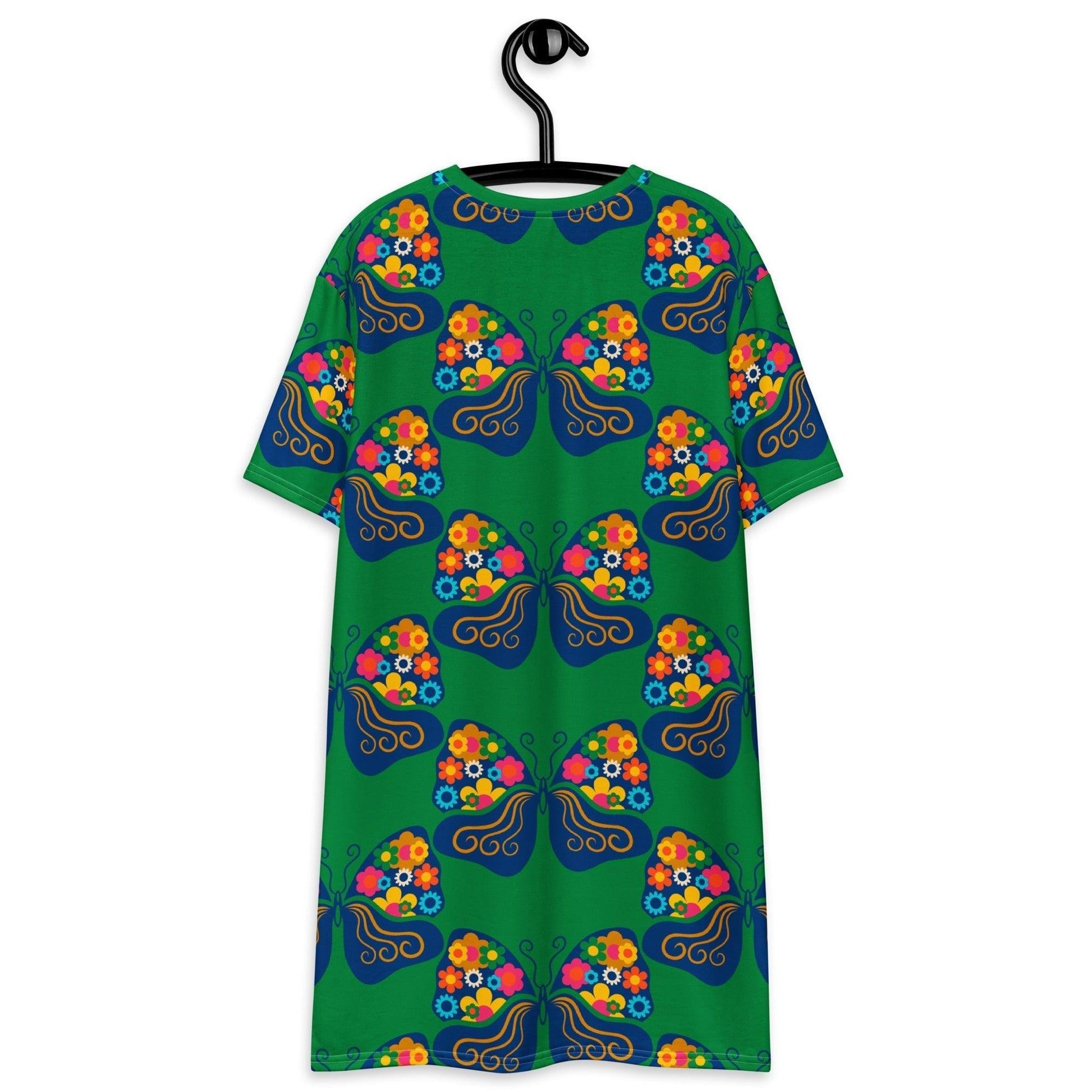 T-Shirt Dress - FAB FLOVERYFLY green