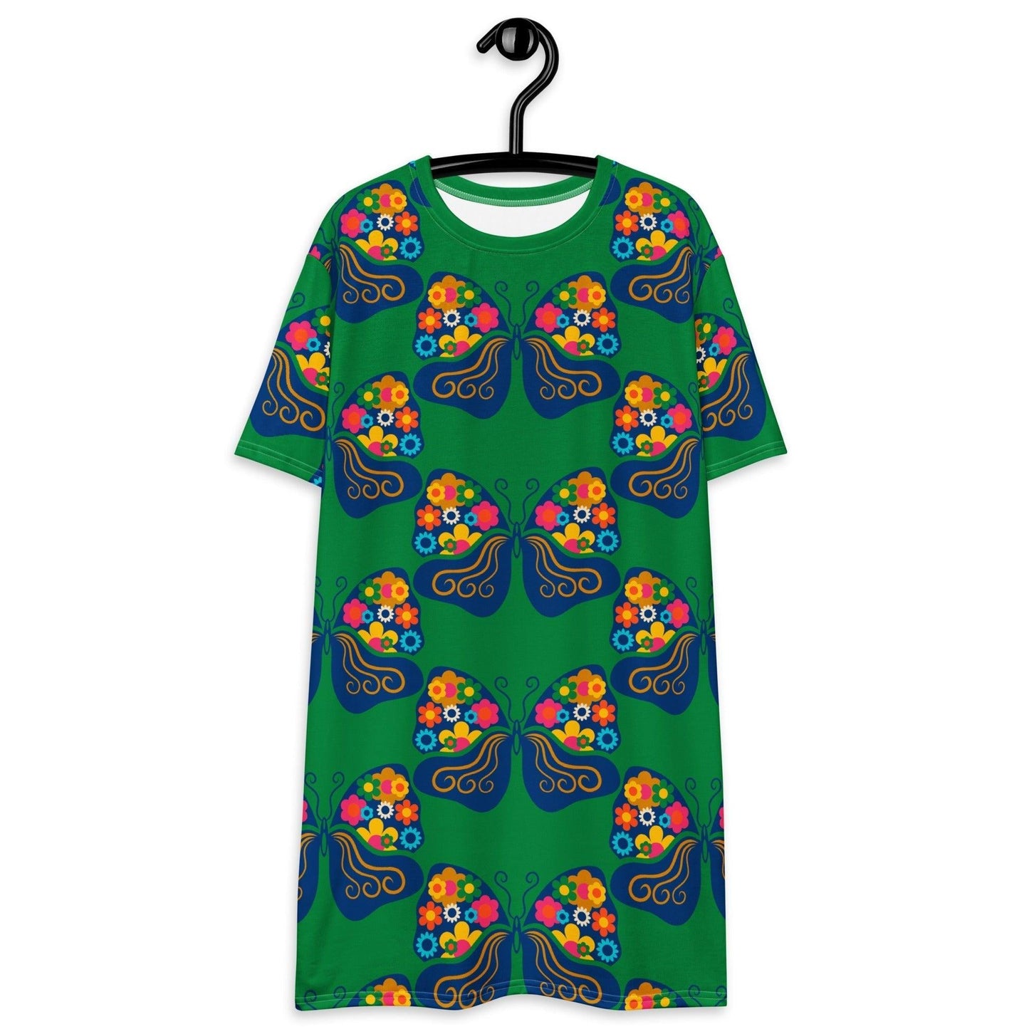 T-Shirt Dress - FAB FLOVERYFLY green