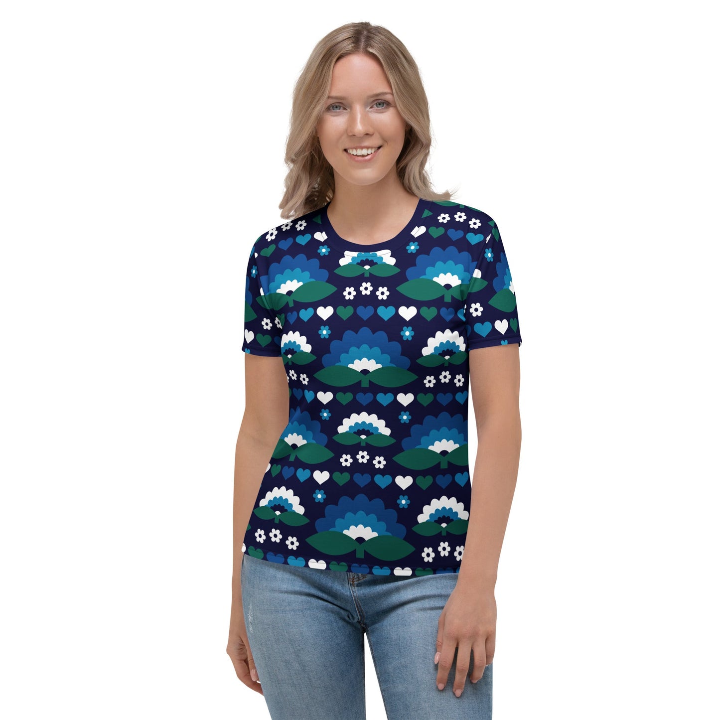 Woman's T-Shirt - FALL IN LOVE magic blue