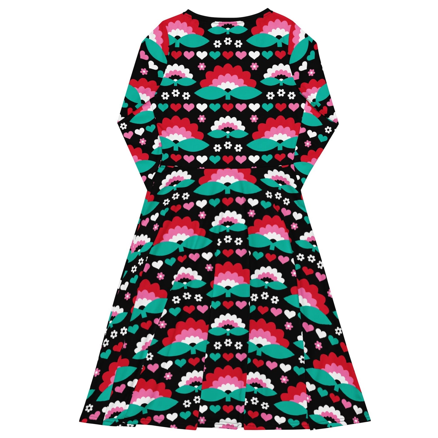 Midi Dress - FALL IN LOVE red