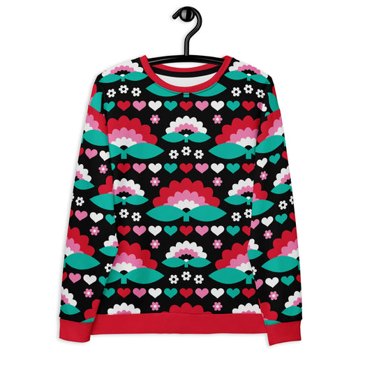 Sweatshirt - FALL IN LOVE red