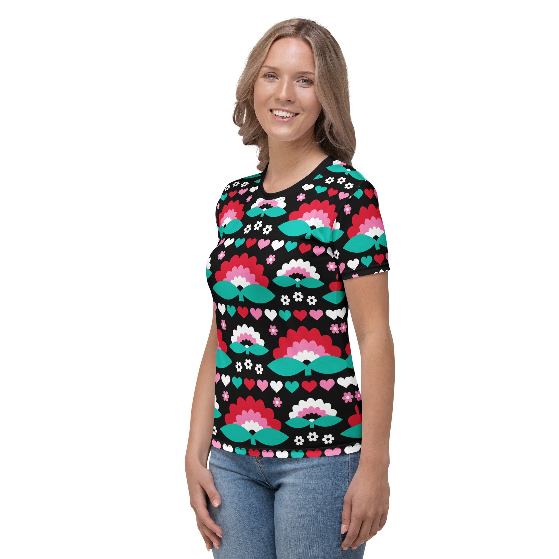 Woman's T-Shirt - FALL IN LOVE red