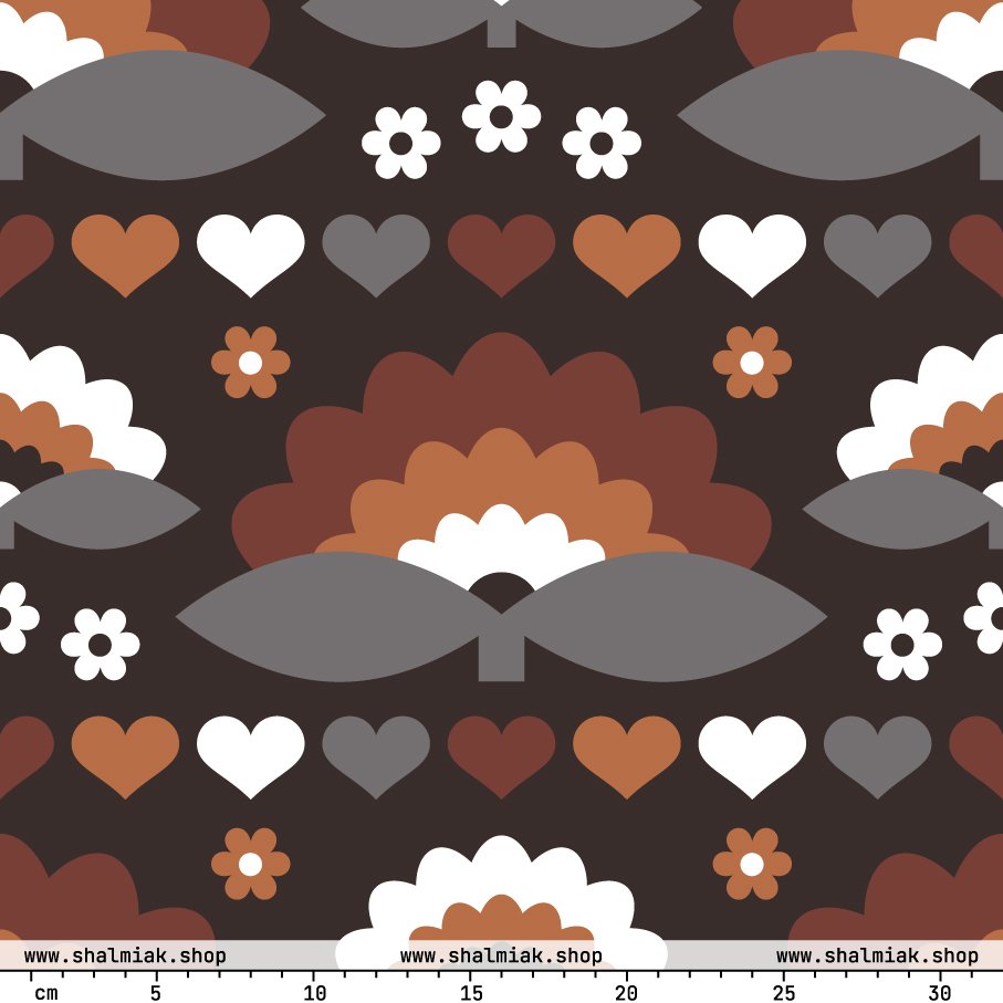 Fabric - FALL IN LOVE mocca