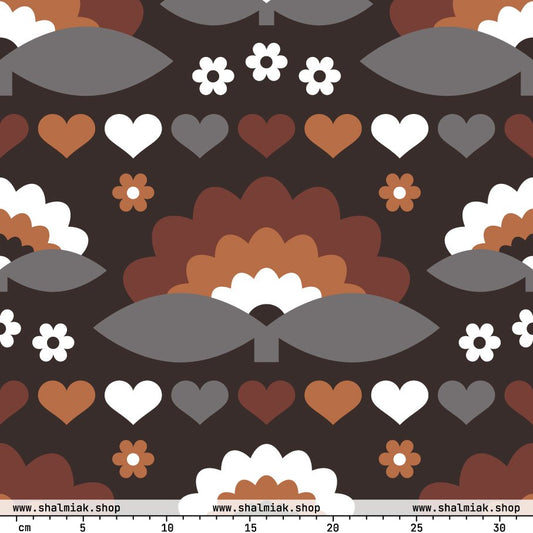 Fabric - FALL IN LOVE mocca