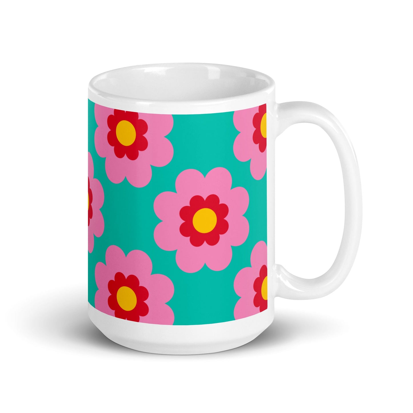 Mug - FANCY BLOOM pink mint