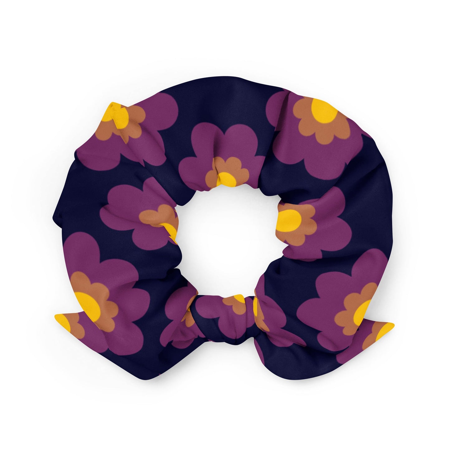 Scrunchie - FANCY BLOOM plum