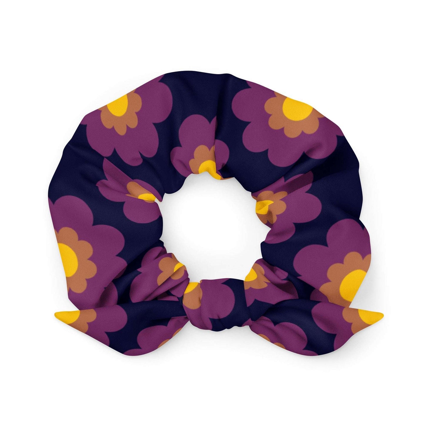 Scrunchie - FANCY BLOOM plum