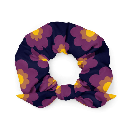 Scrunchie - FANCY BLOOM plum