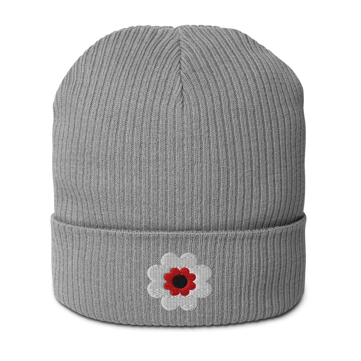 Beanie - FANCY BLOOM red white