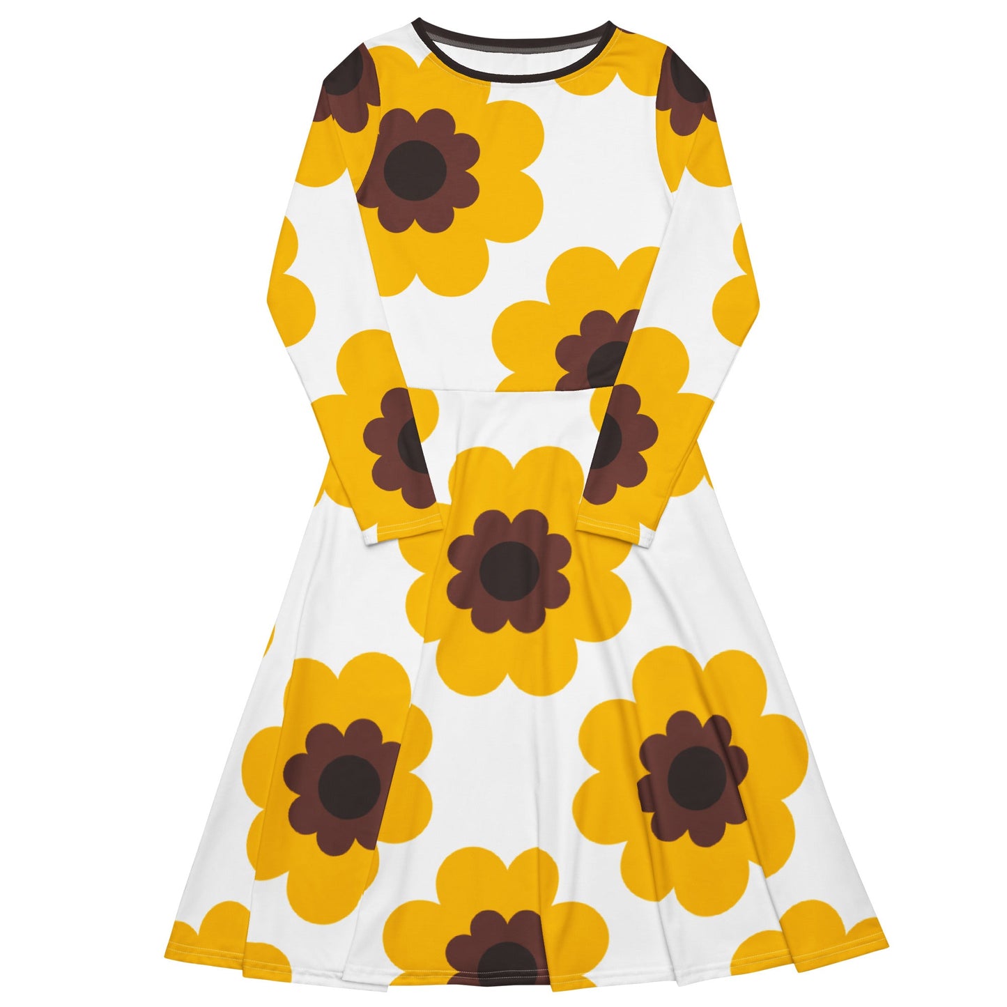 Midi Dress - FANCY BLOOM yellow