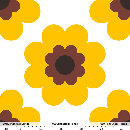 Fabric - FANCY BLOOM yellow XL