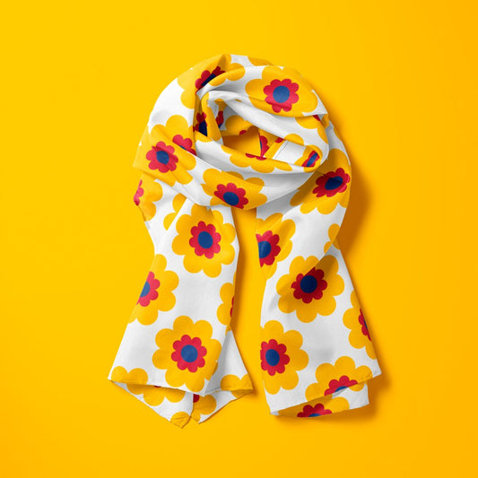Scarf - FANCY BLOOM summer - Pretty floral print