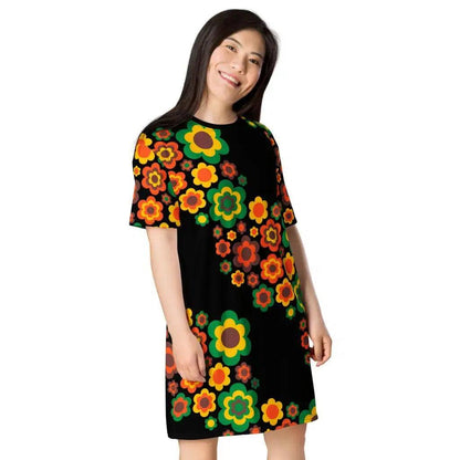 T-Shirt Dress - FLORA FOREVER retro