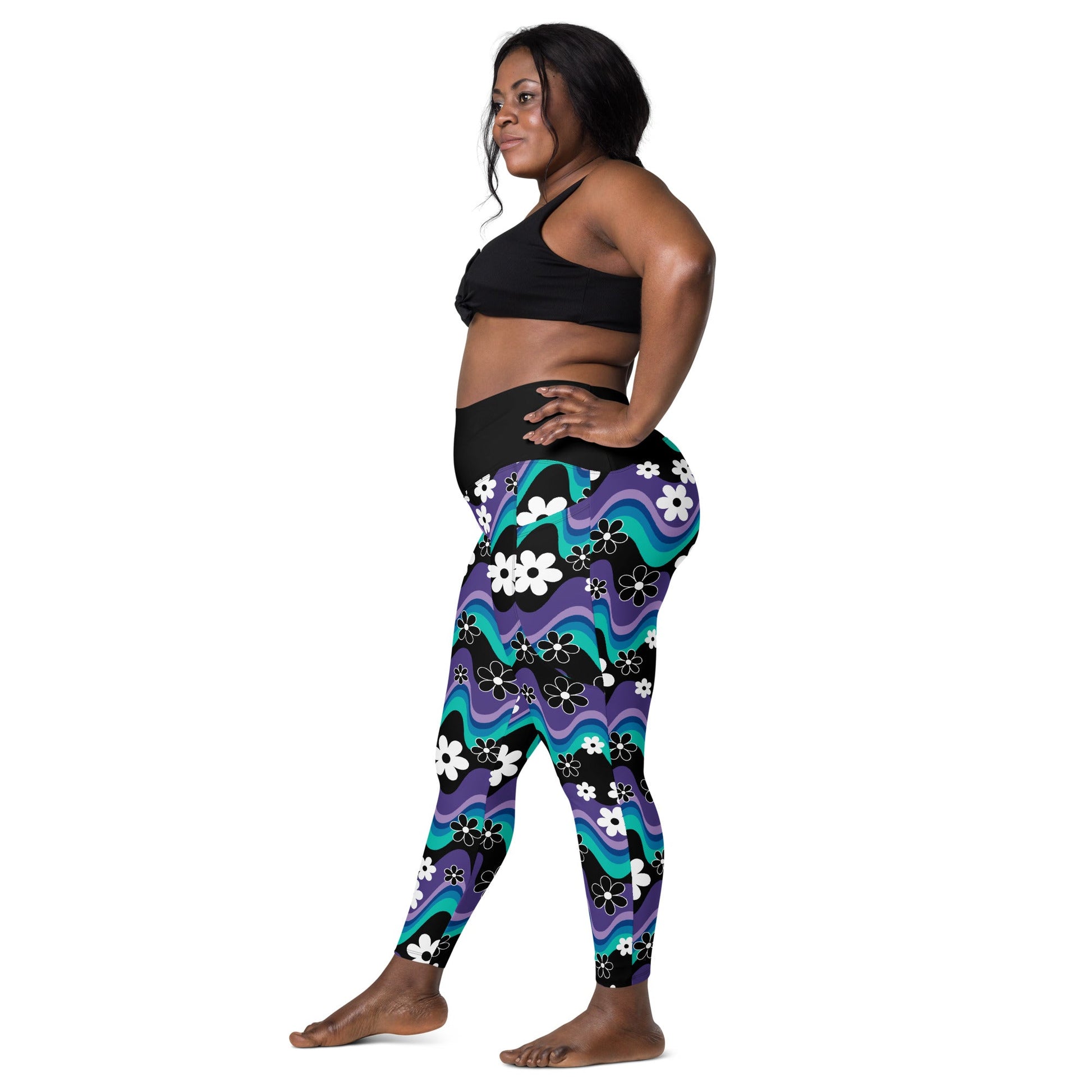 Leggings With Pockets - FLORA RAVE purple