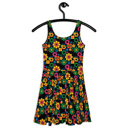 Skater Dress - FLOW-POW joy - Funky Flower Power Print