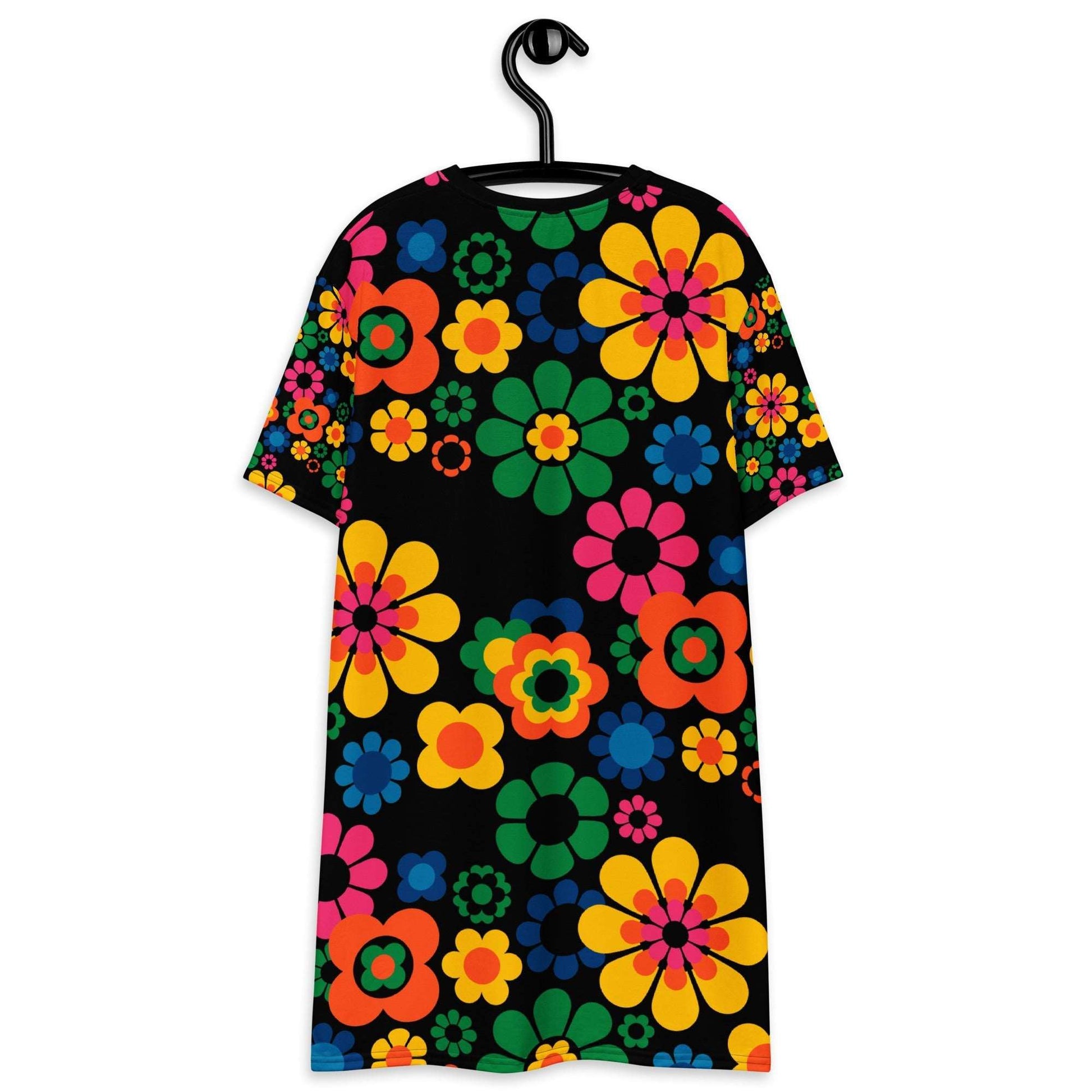 T-Shirt Dress - FLOW-POW joy - Funky Flower Power Print