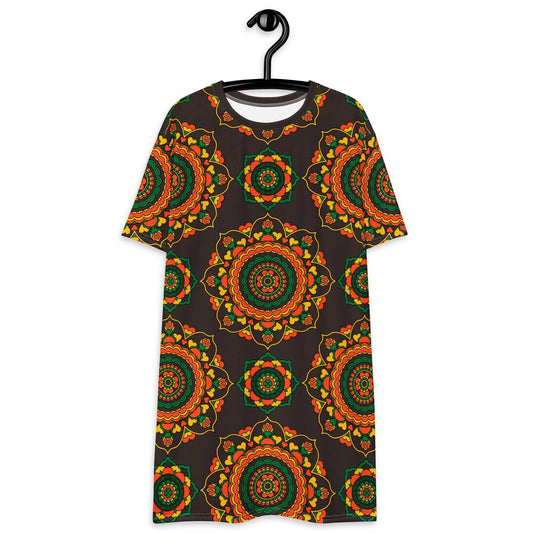 T-Shirt Dress - FOREVERMORE green brown