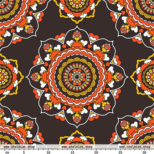 Fabric - FOREVERMORE orange brown