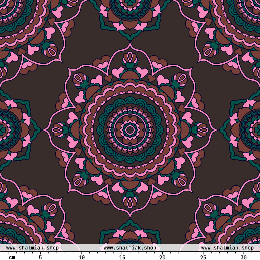 Fabric - FOREVERMORE pink brown