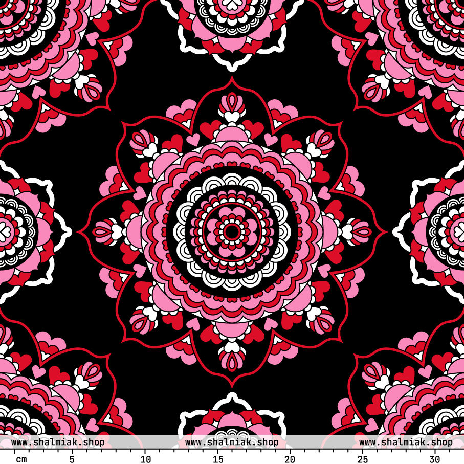 Fabric - FOREVERMORE red black