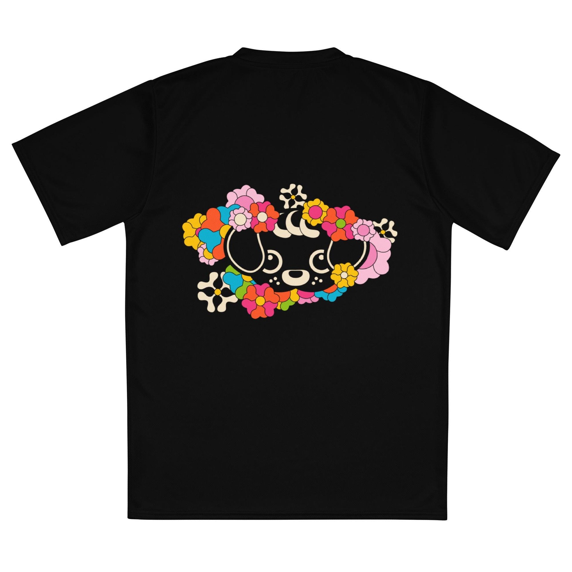 Sports Jersey - FUNKYPUP black (pup) - Cute dogs and flowers print