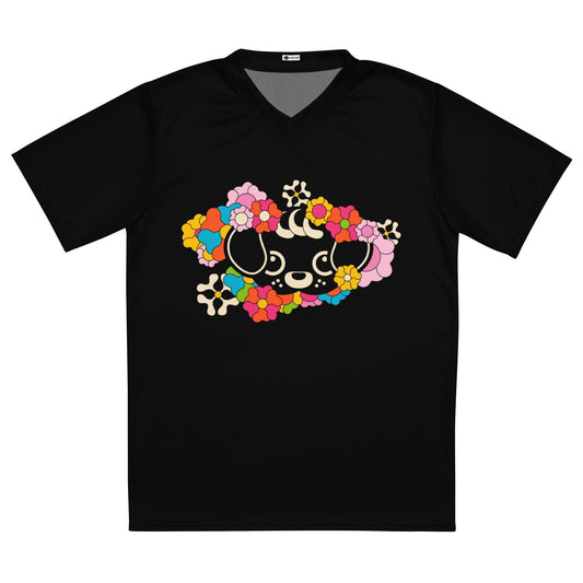 Sports Jersey - FUNKYPUP black (pup) - Cute dogs and flowers print 6XL