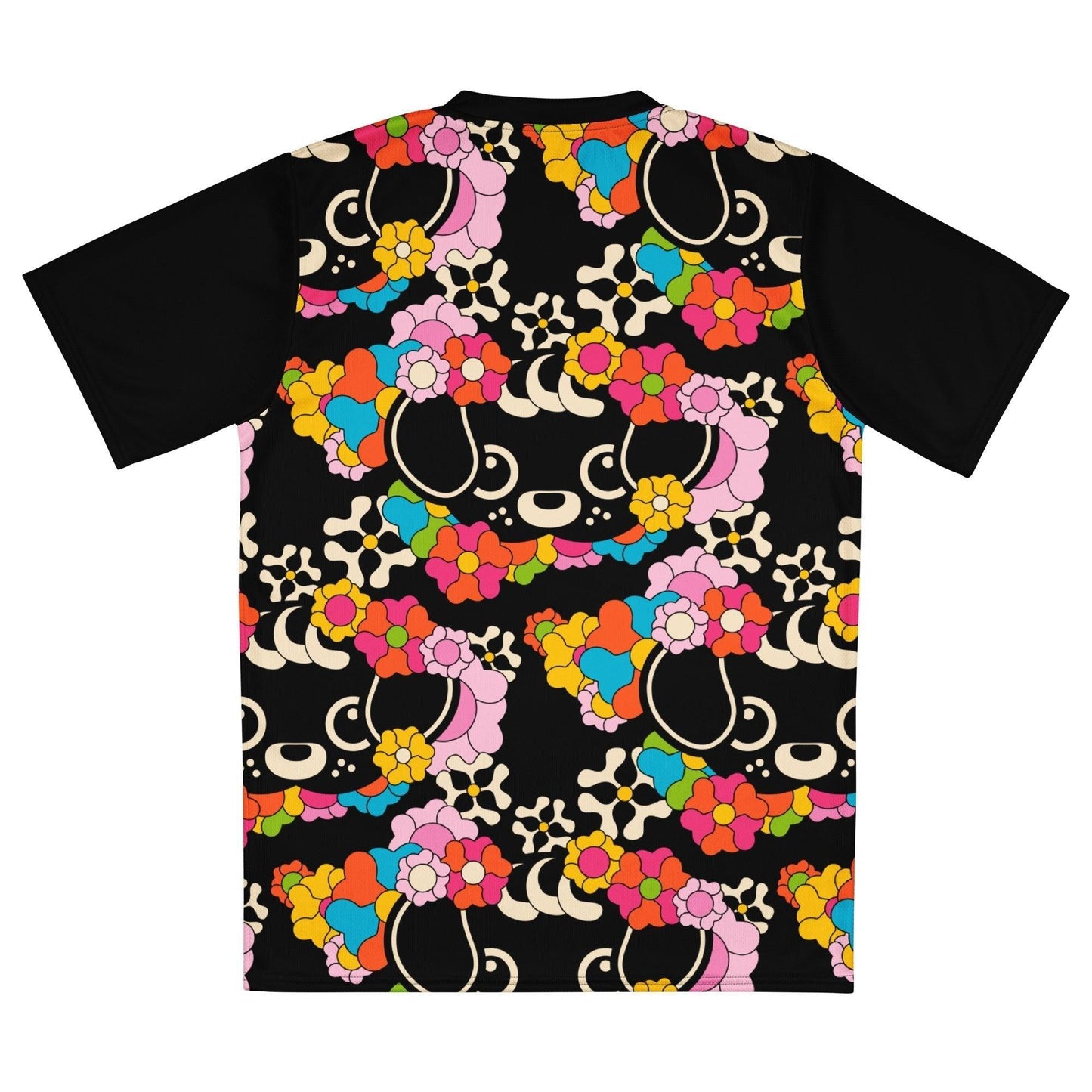 Sports Jersey - FUNKYPUP black - Cute dogs and flowers print