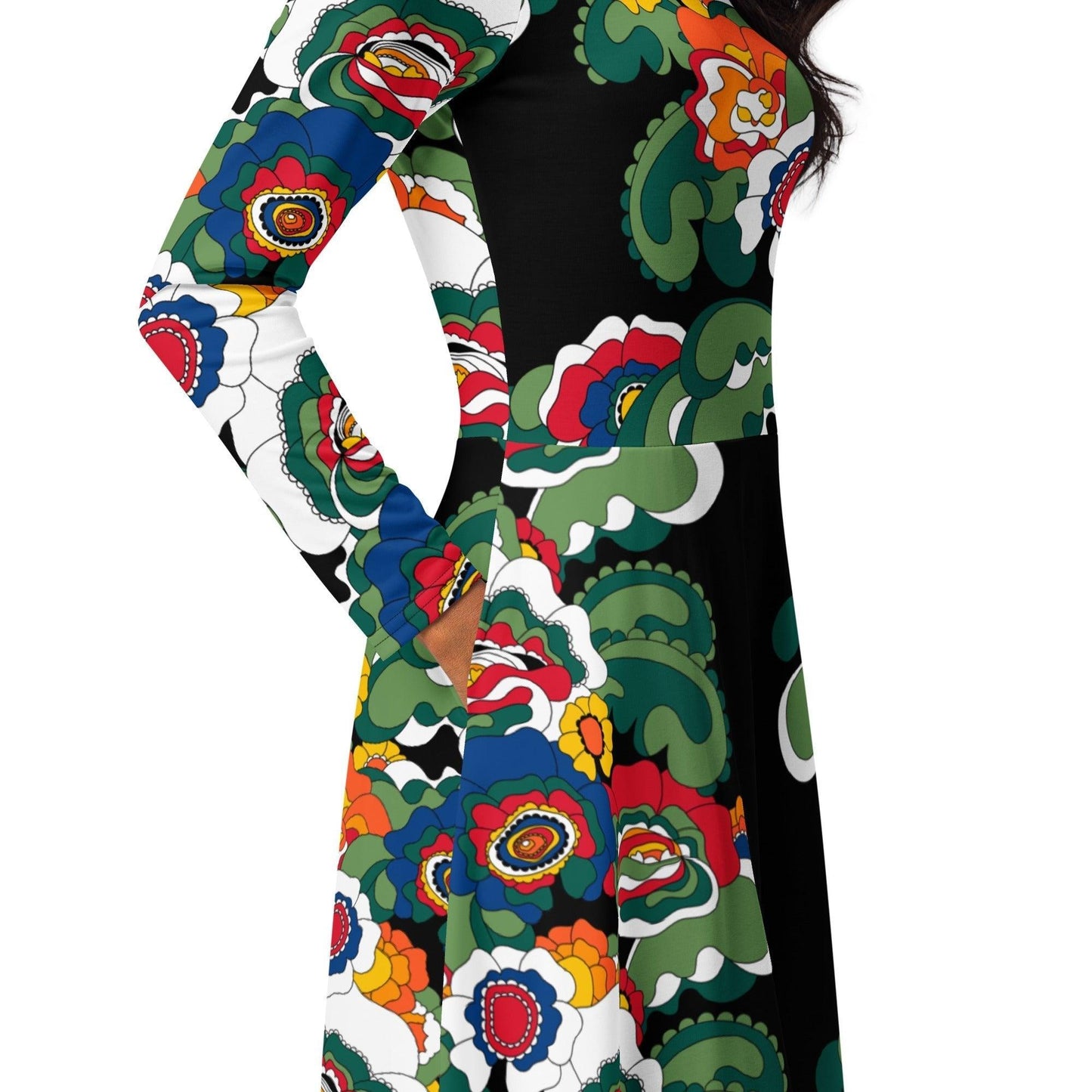 Midi Dress - GROOVY KURBITS black