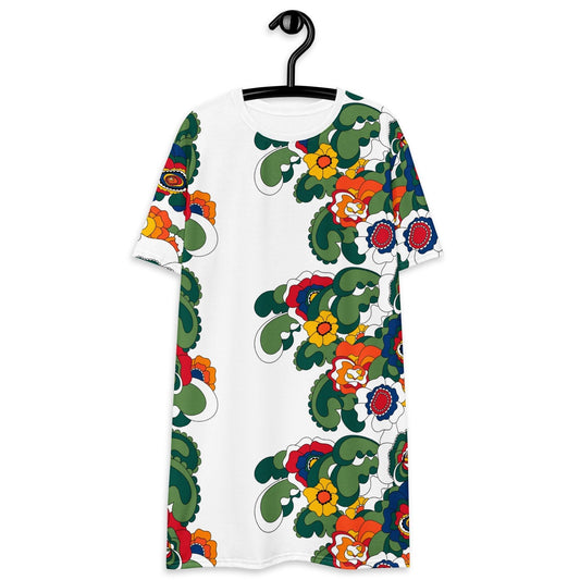 T-Shirt Dress - GROOVY KURBITS white