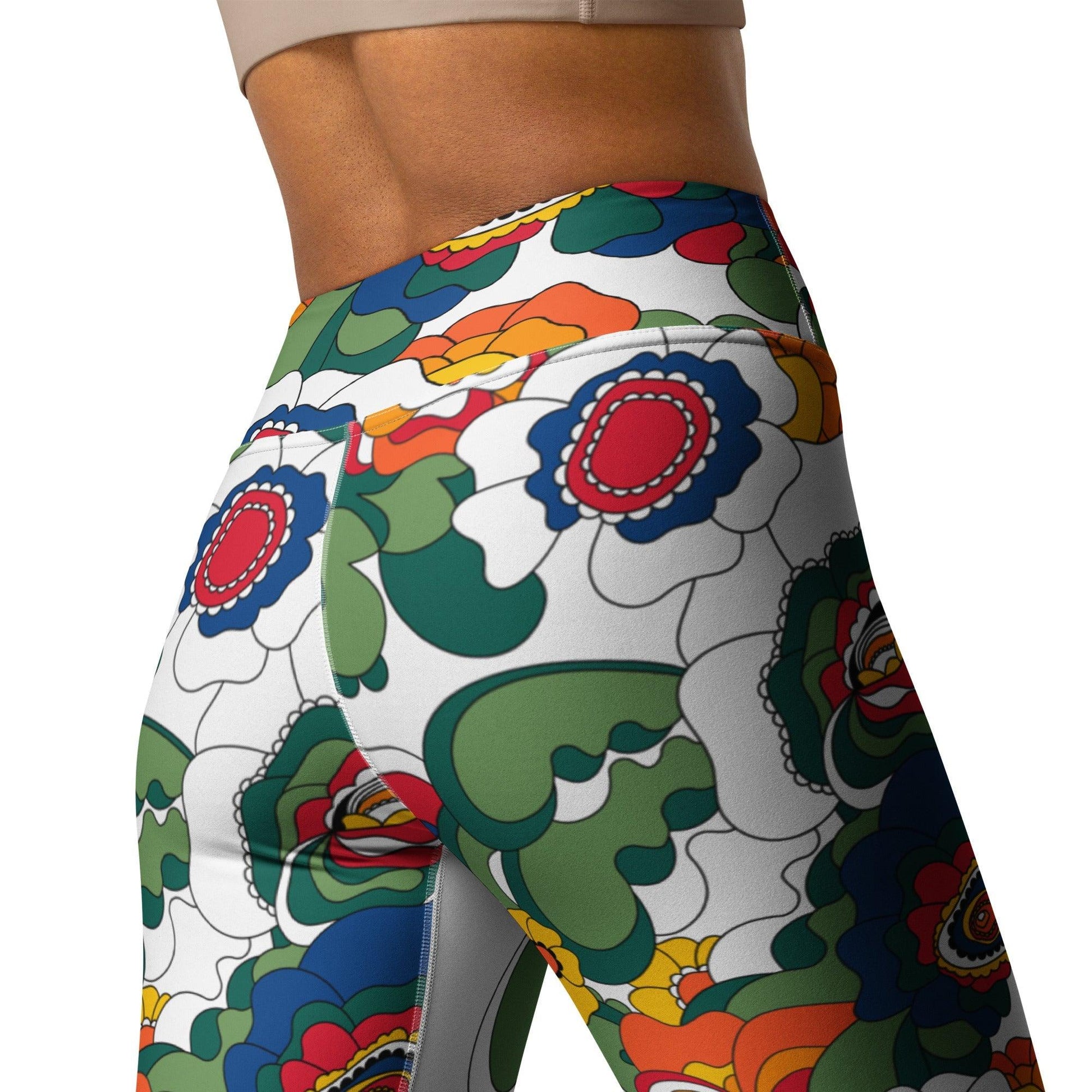 Yoga Leggings - GROOVY KURBITS white