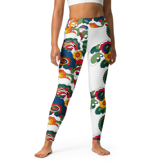 Yoga Leggings - GROOVY KURBITS white