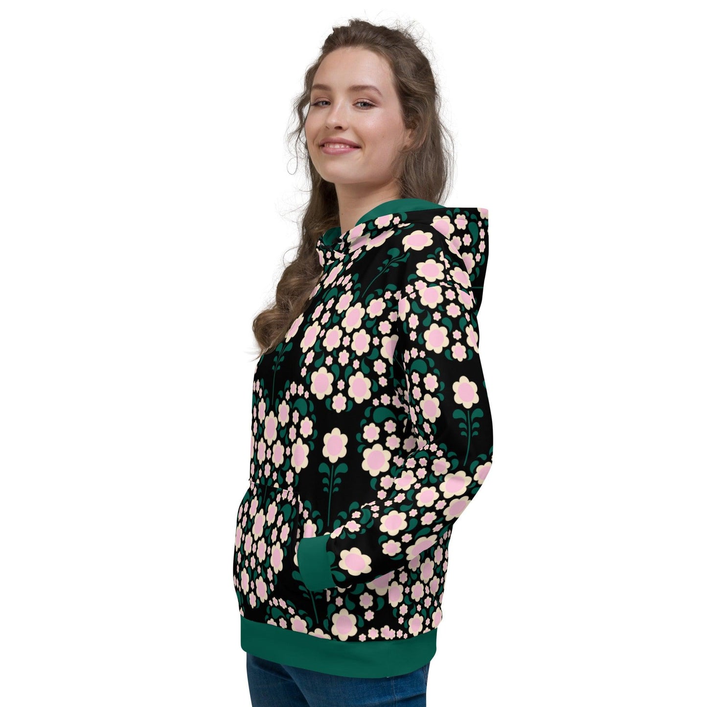 Hoodie - HEARTBEAT pink black