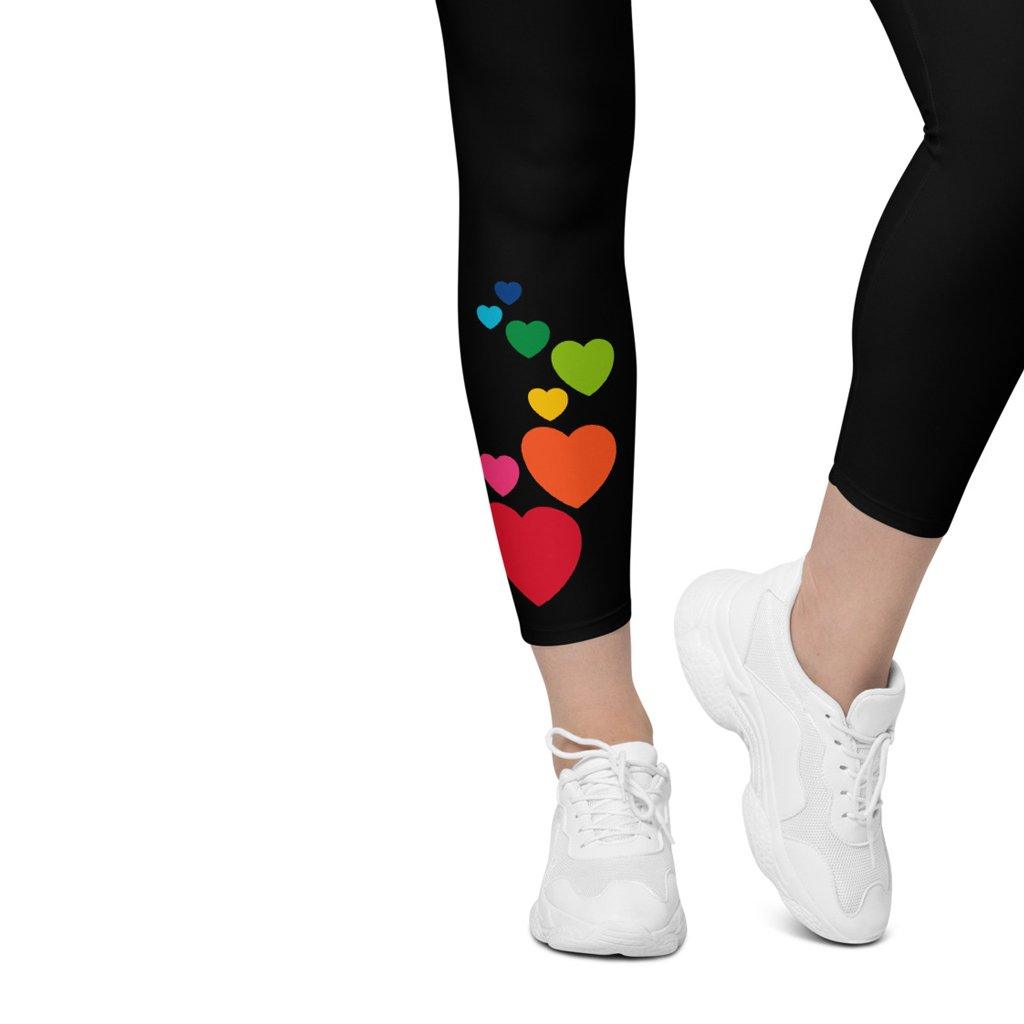 Leggings With Pockets - HEARTS color