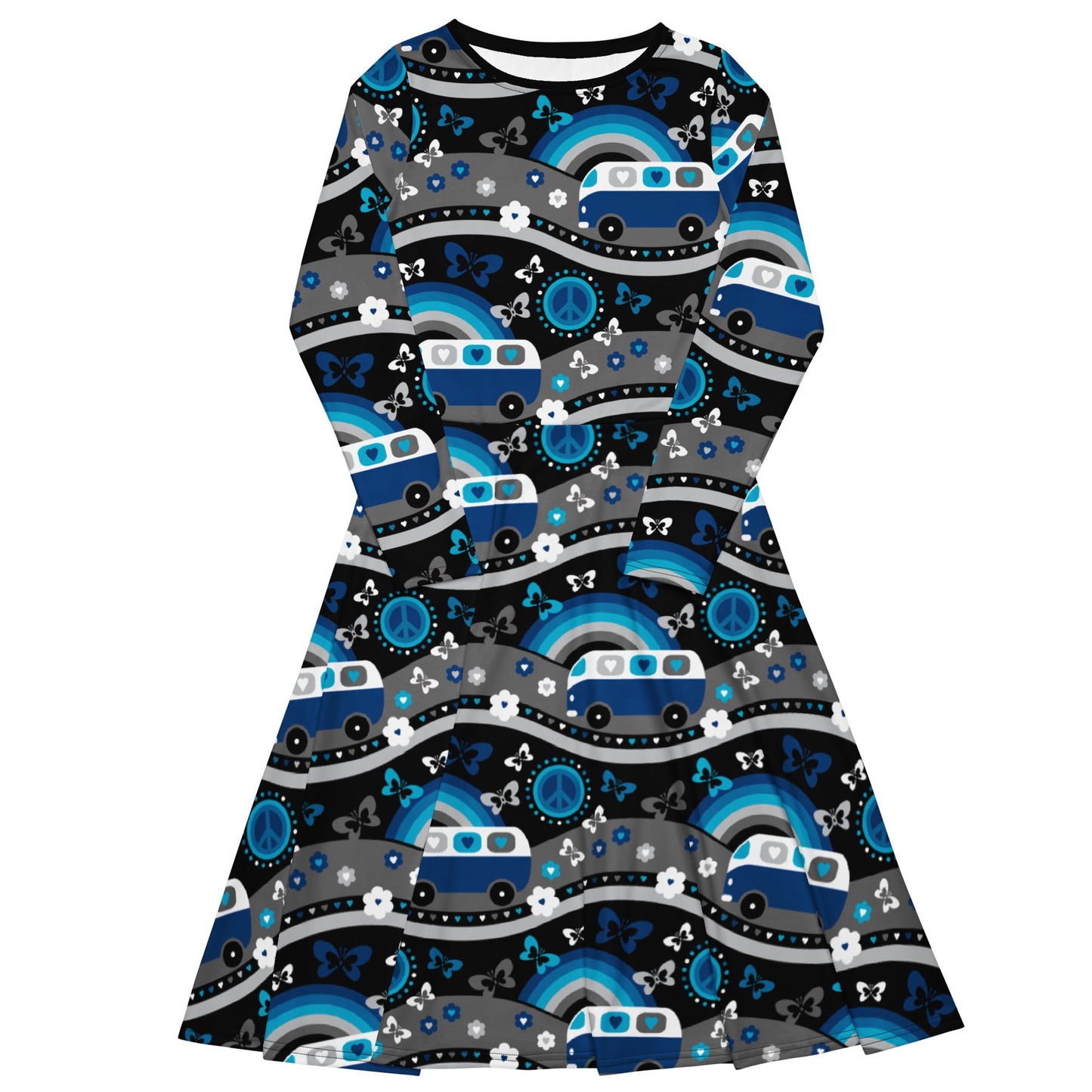 Midi Dress - HIPPIE DAY cosmic blue