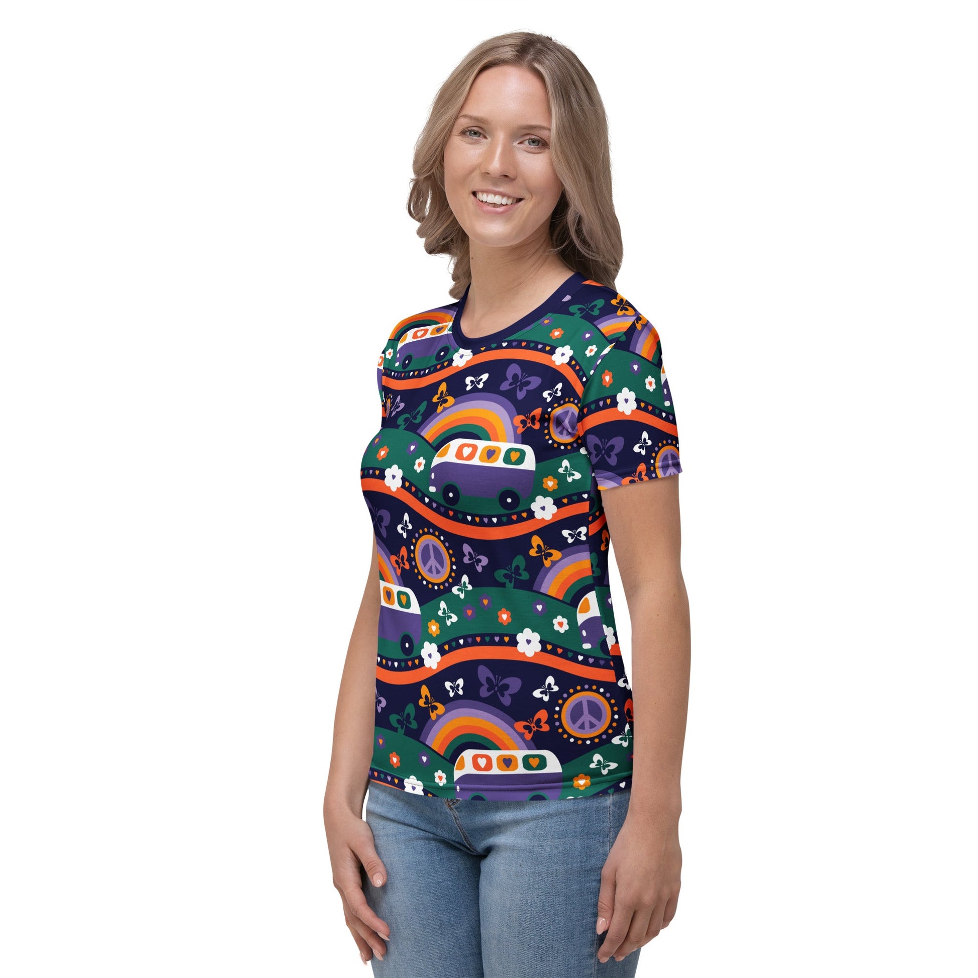 Woman's T-Shirt - HIPPIE DAY purple