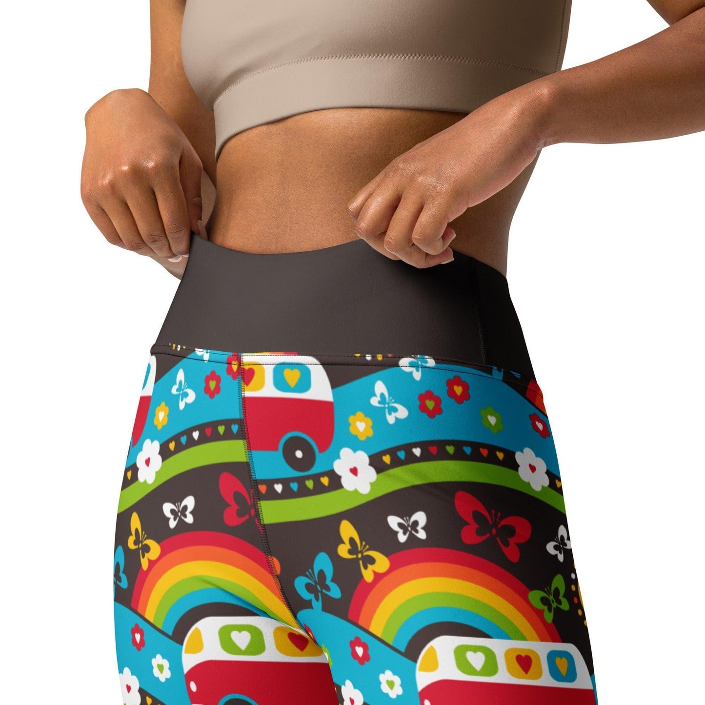 Yoga Leggings -2- HIPPIE DAY rainbow