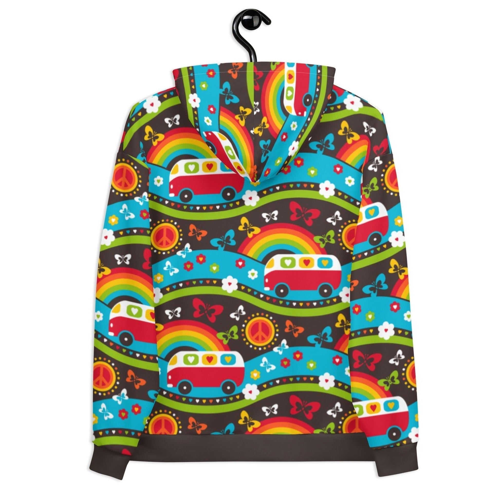 Hoodie - HIPPIE DAY rainbow