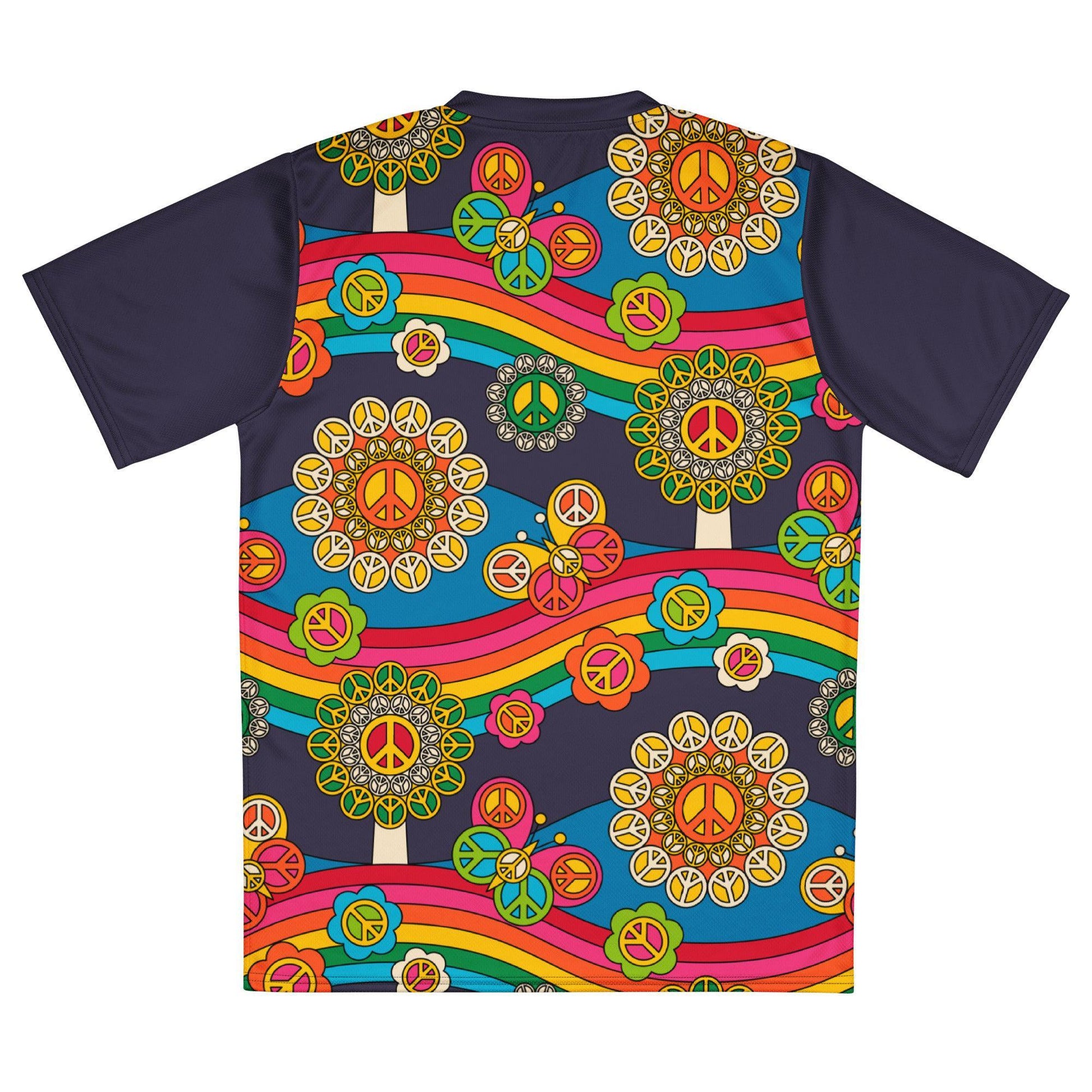 Sports Jersey - HIPPIE PARK - Hippie symbols, rainbows & butterflies