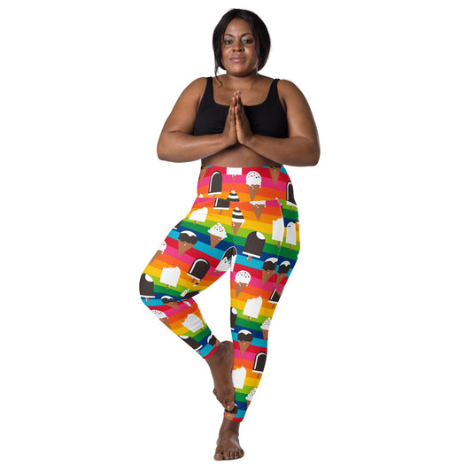 Leggings with pockets - JÄDE rainbow