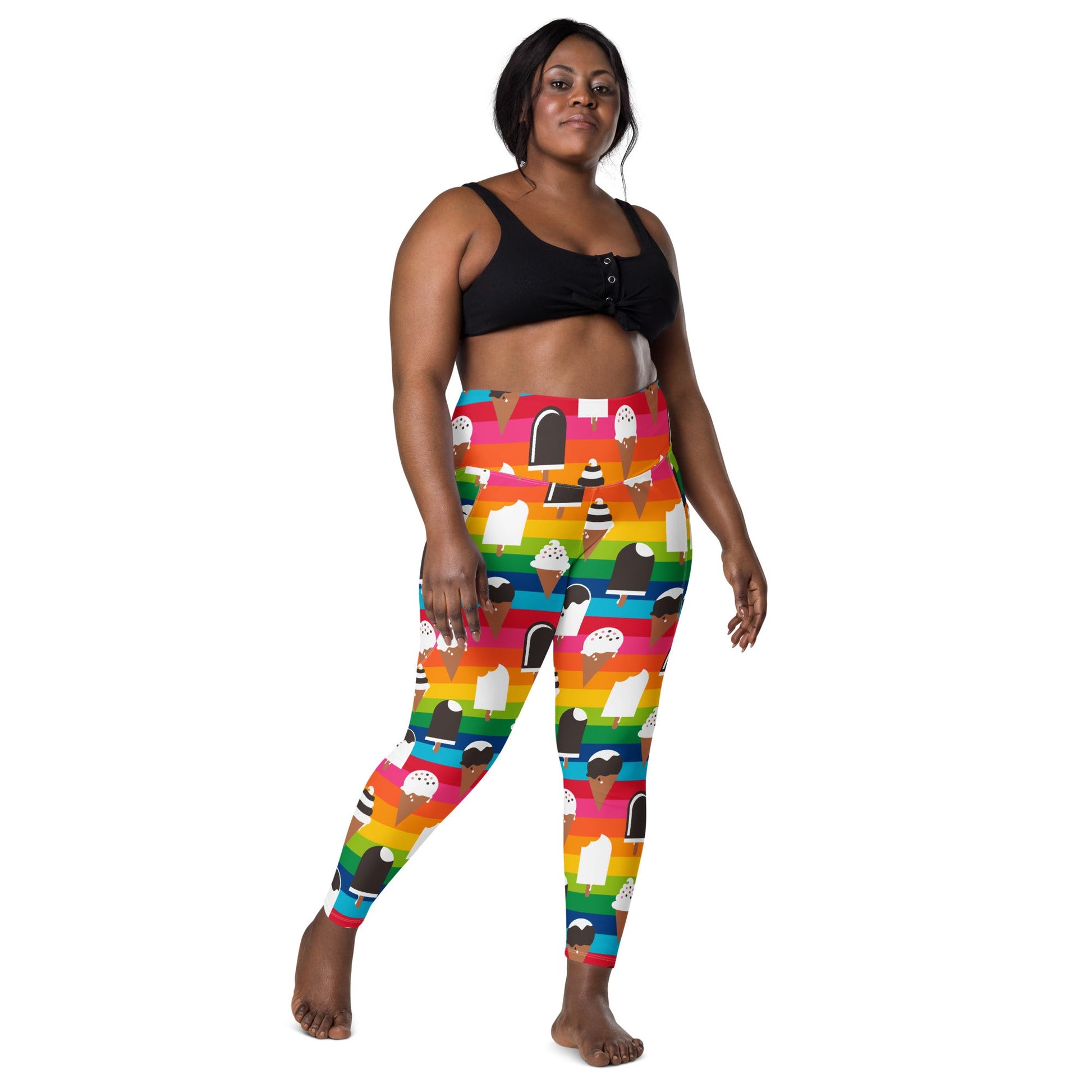 Leggings with pockets - JÄDE rainbow