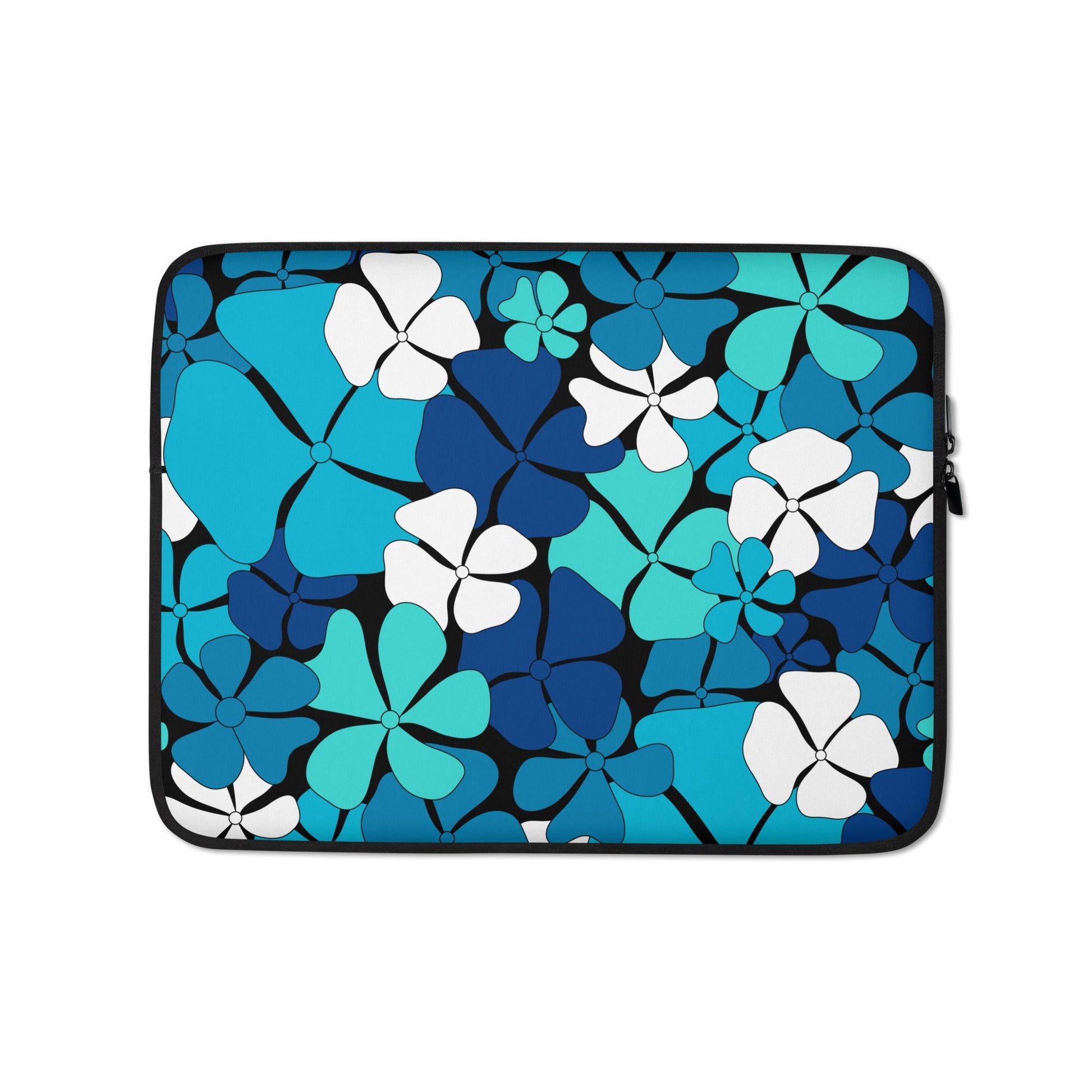 Laptop Sleeve - ADELIE blue - Wild Floral Print