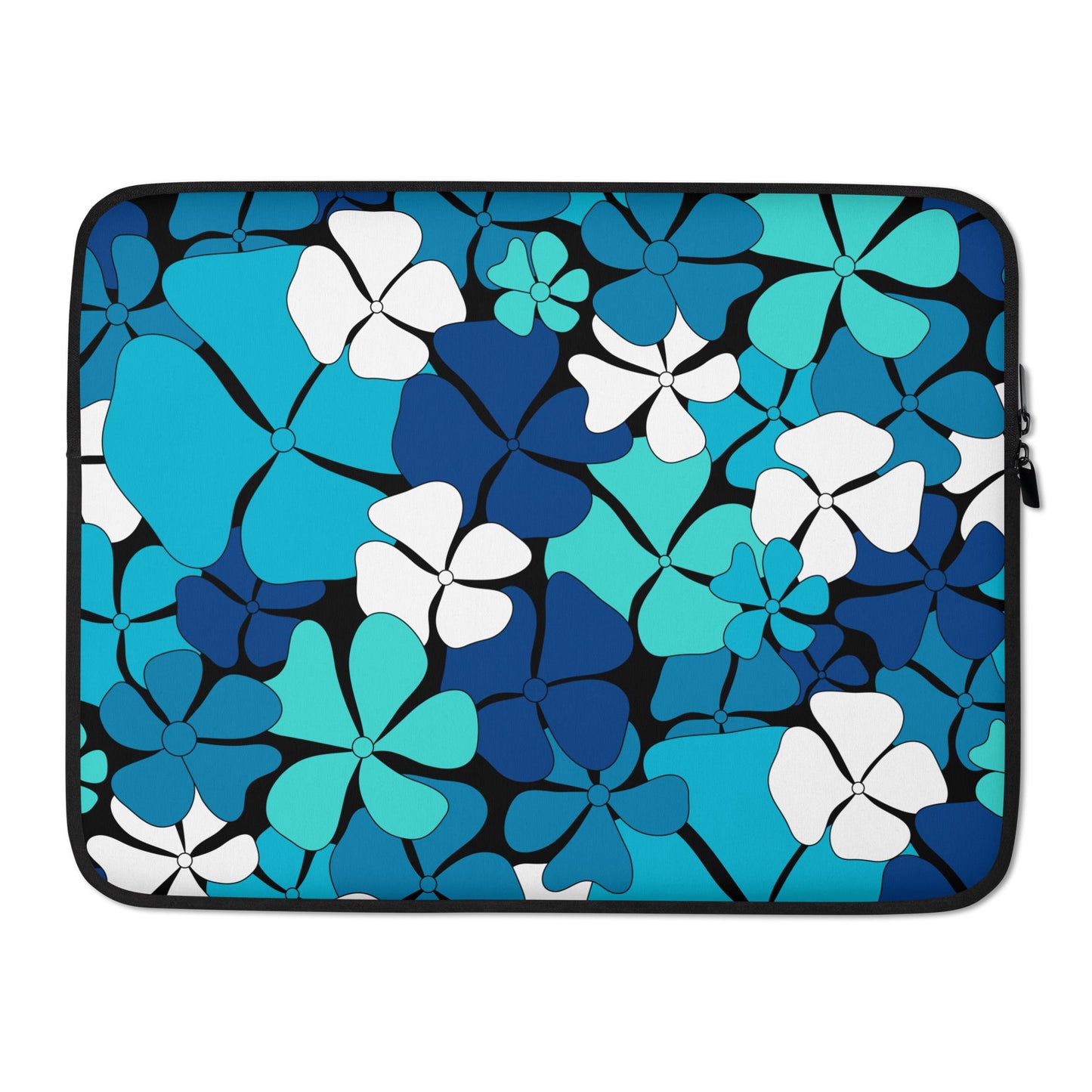 Laptop Sleeve - ADELIE blue - Wild Floral Print