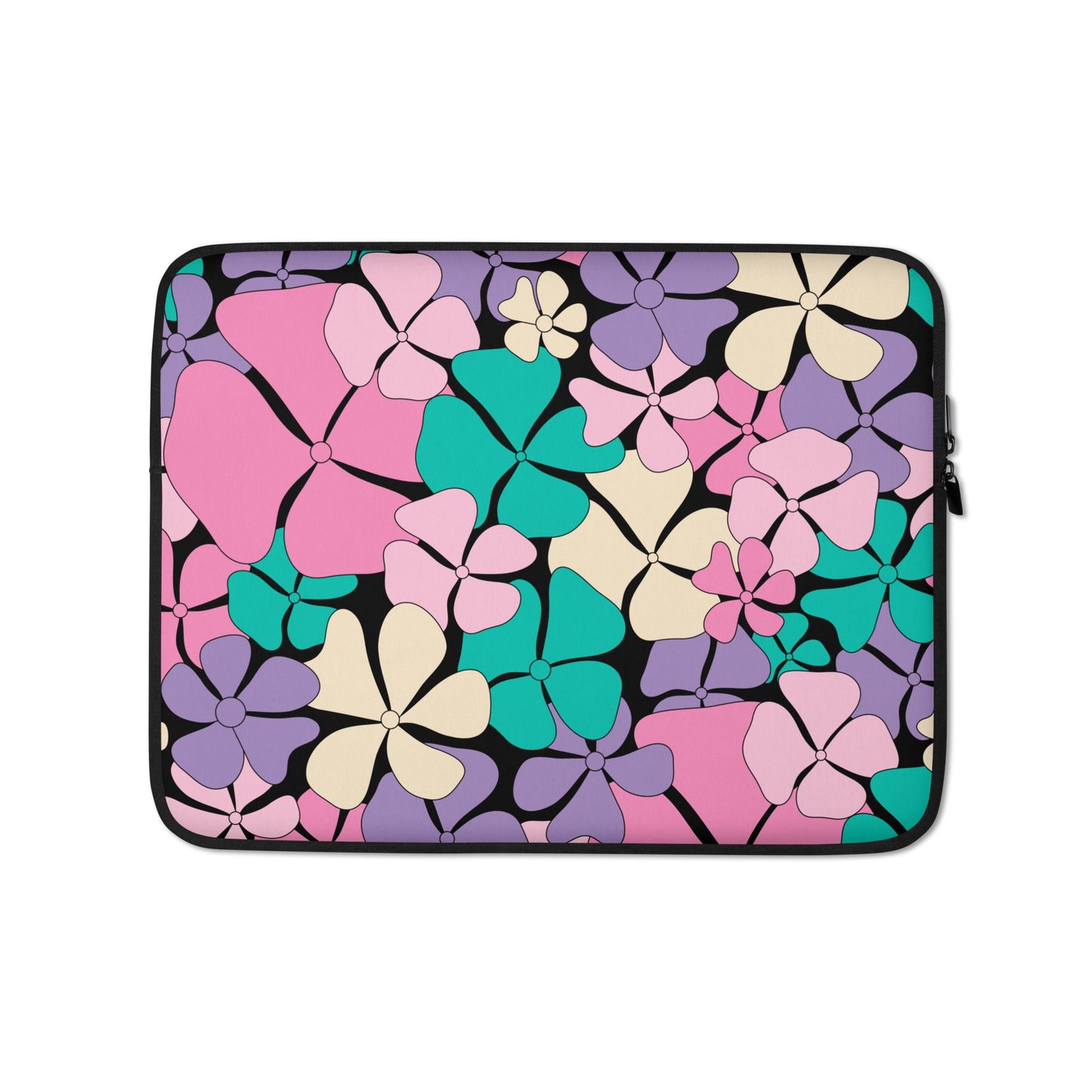 Laptop Sleeve - ADELIE pink mint - Wild Floral Print