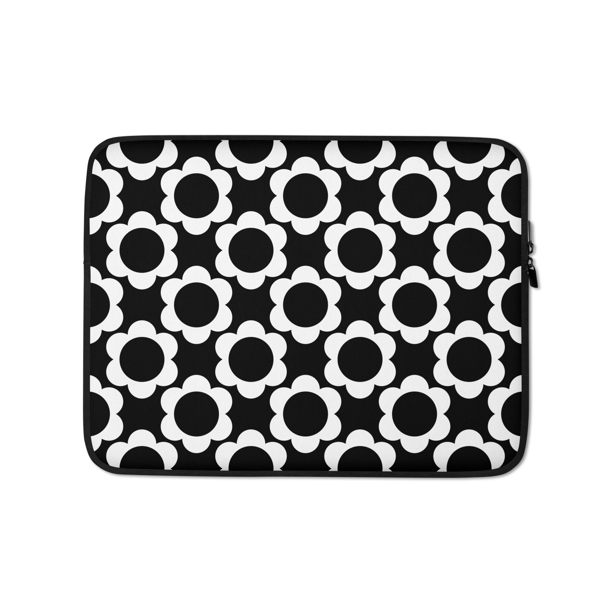 Laptop Sleeve - ELLIE black - Classic Flower Print