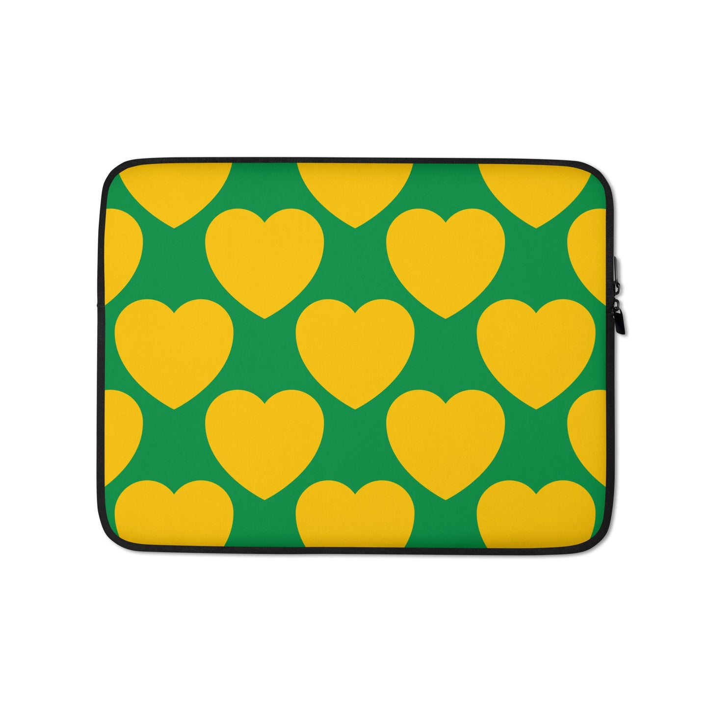 Laptop Sleeve - ELLIE LOVE green - Bold Heart Print