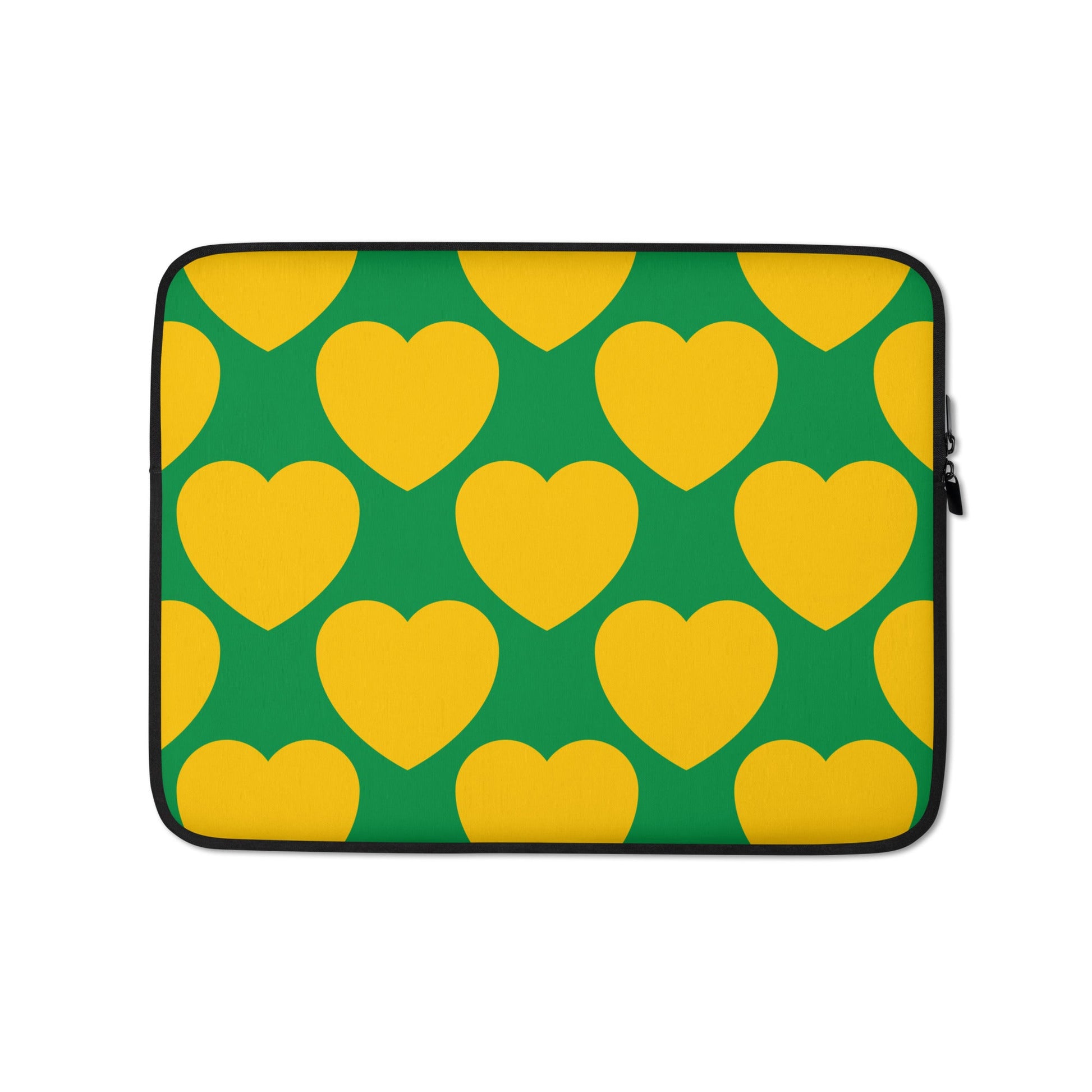 Laptop Sleeve - ELLIE LOVE green - Bold Heart Print