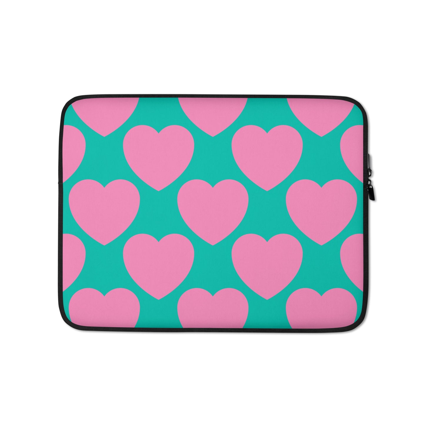 Laptop Sleeve - ELLIE LOVE pink mint - Bold Heart Print