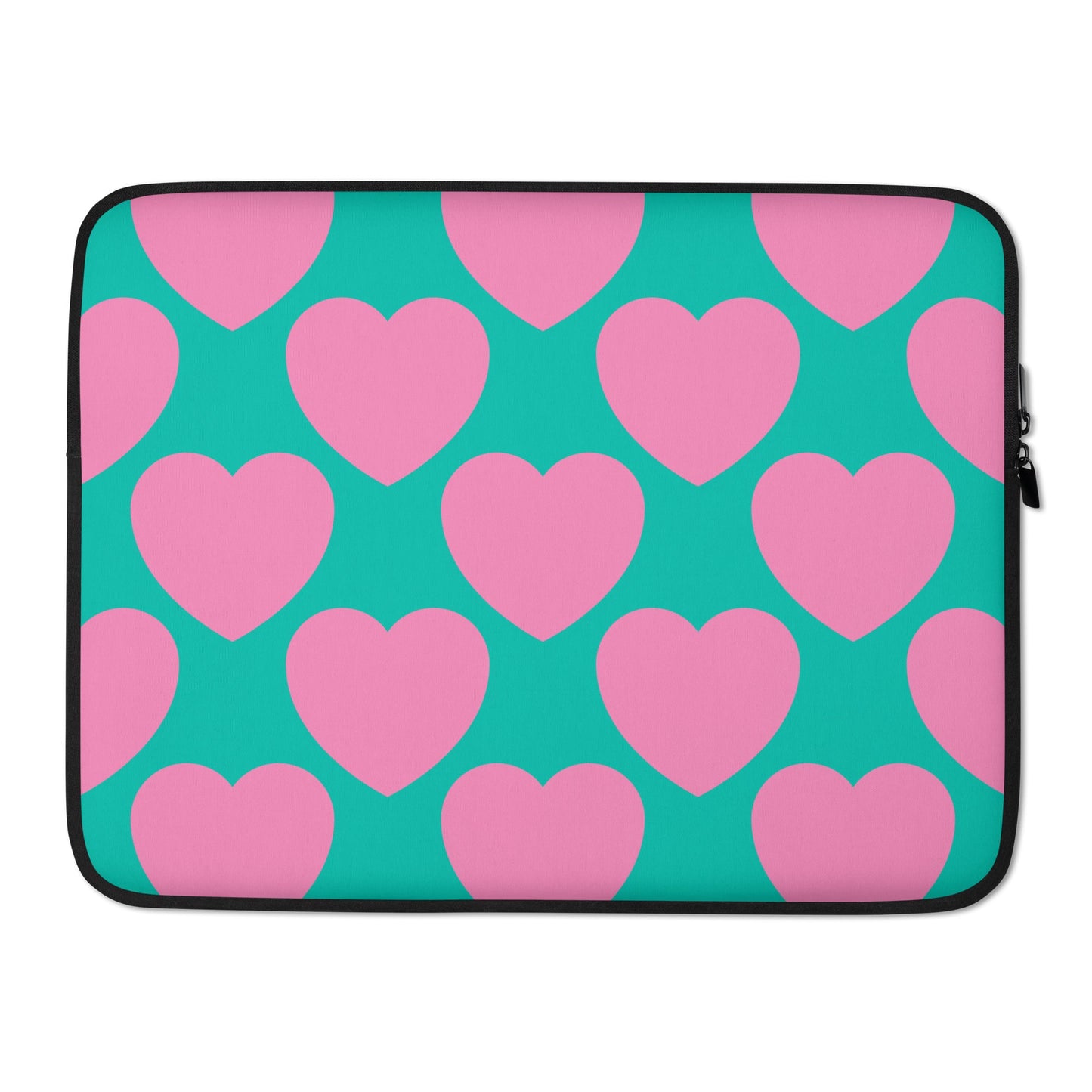 Laptop Sleeve - ELLIE LOVE pink mint - Bold Heart Print