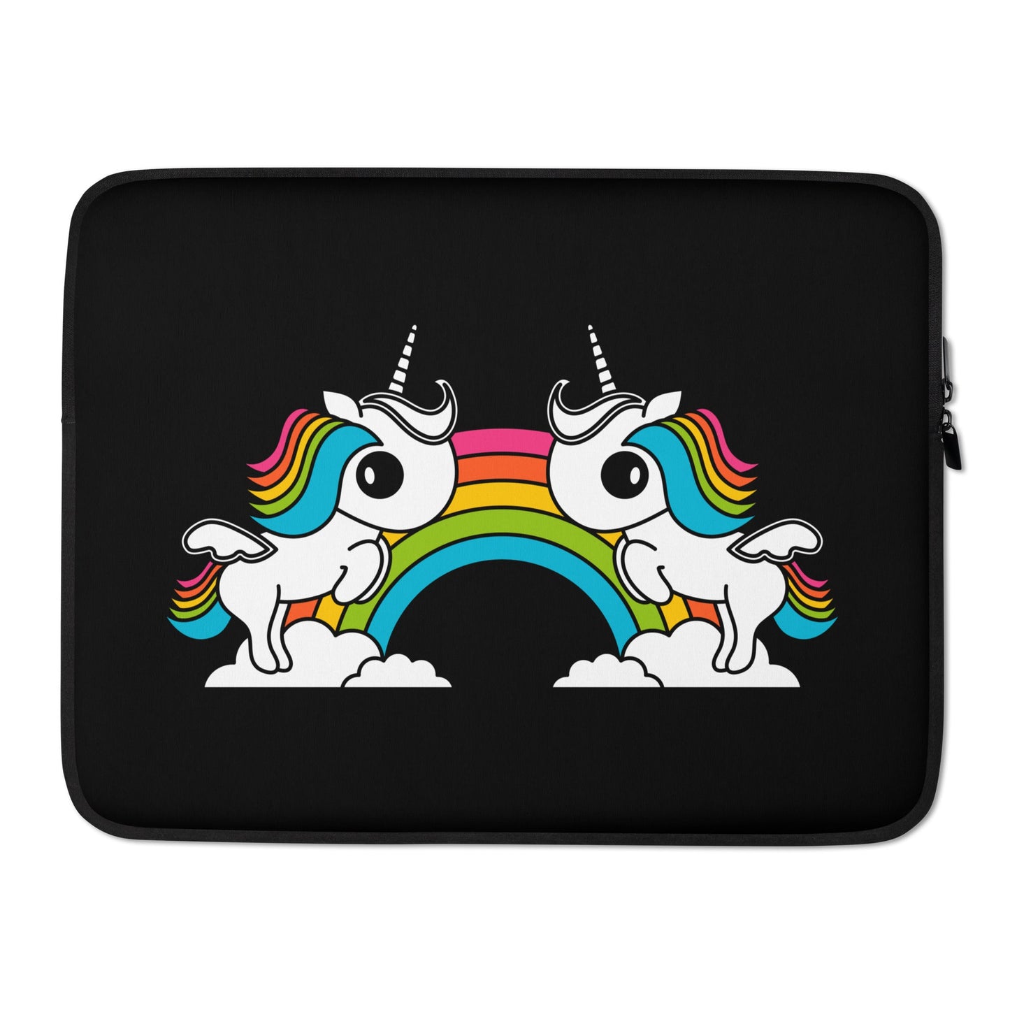 Laptop Sleeve - UNIQUE black - Unicorns and rainbows
